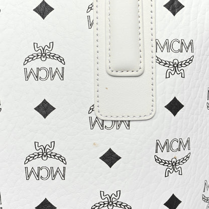 MCM Visetos Medium Liz Reversible Shopper Tote White 13 of 13