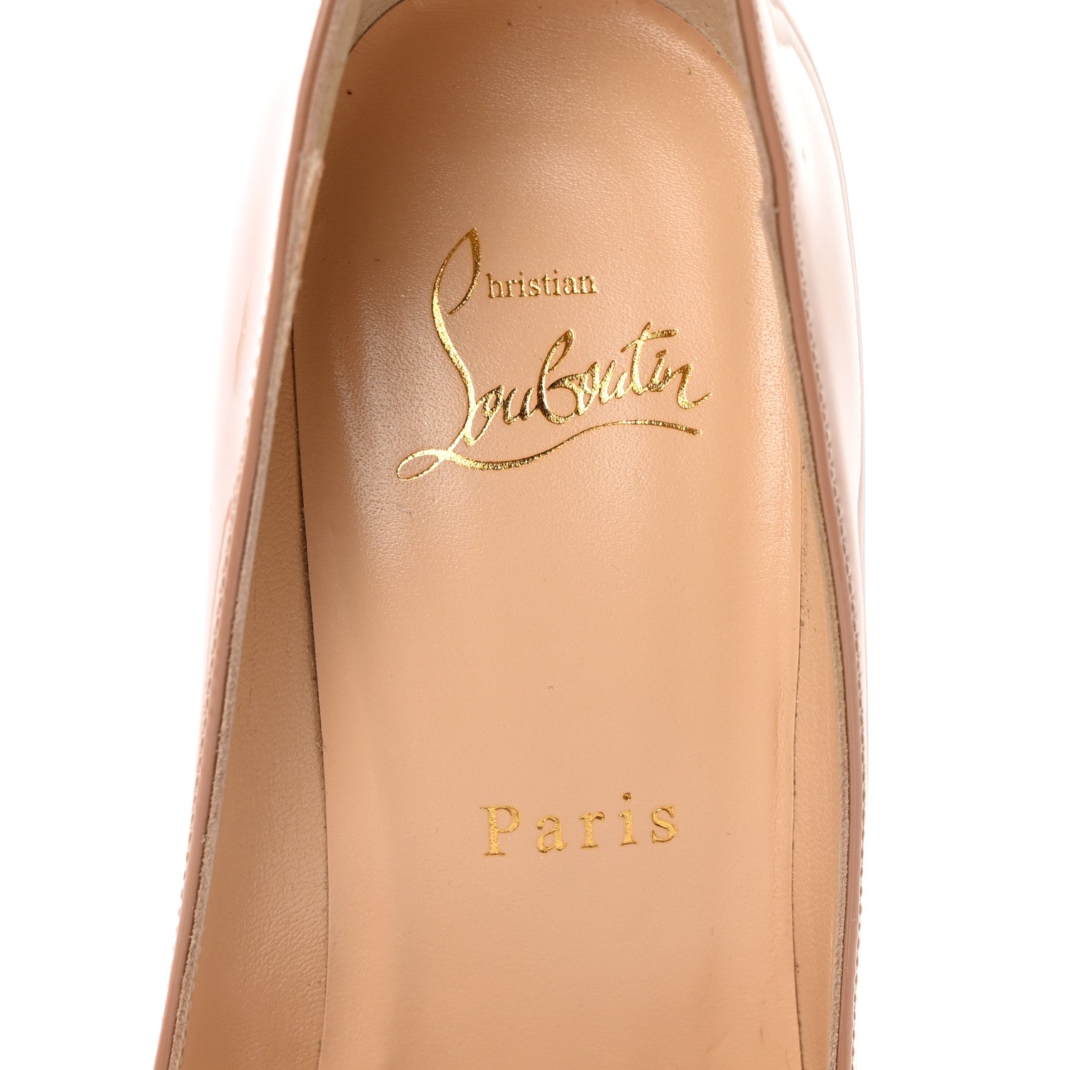 Christian Louboutin Patent Pigalle Follies 100 Pumps 36.5 Nude 7 of 10