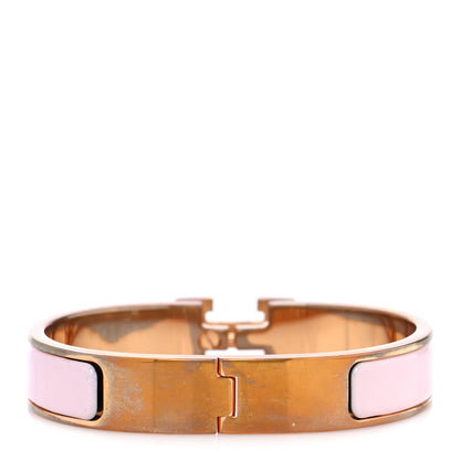Hermes Enamel Narrow Clic Clac H Bracelet PM Rose Cassata 3 of 8