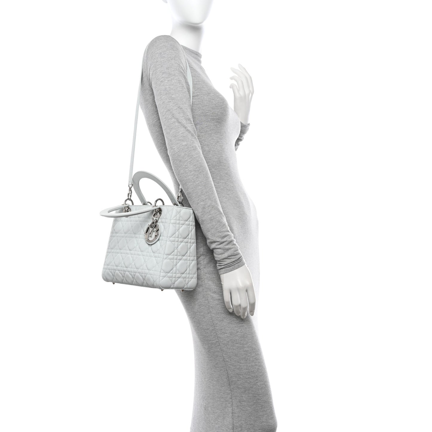 Grained Calfskin Cannage Medium Lady Dior