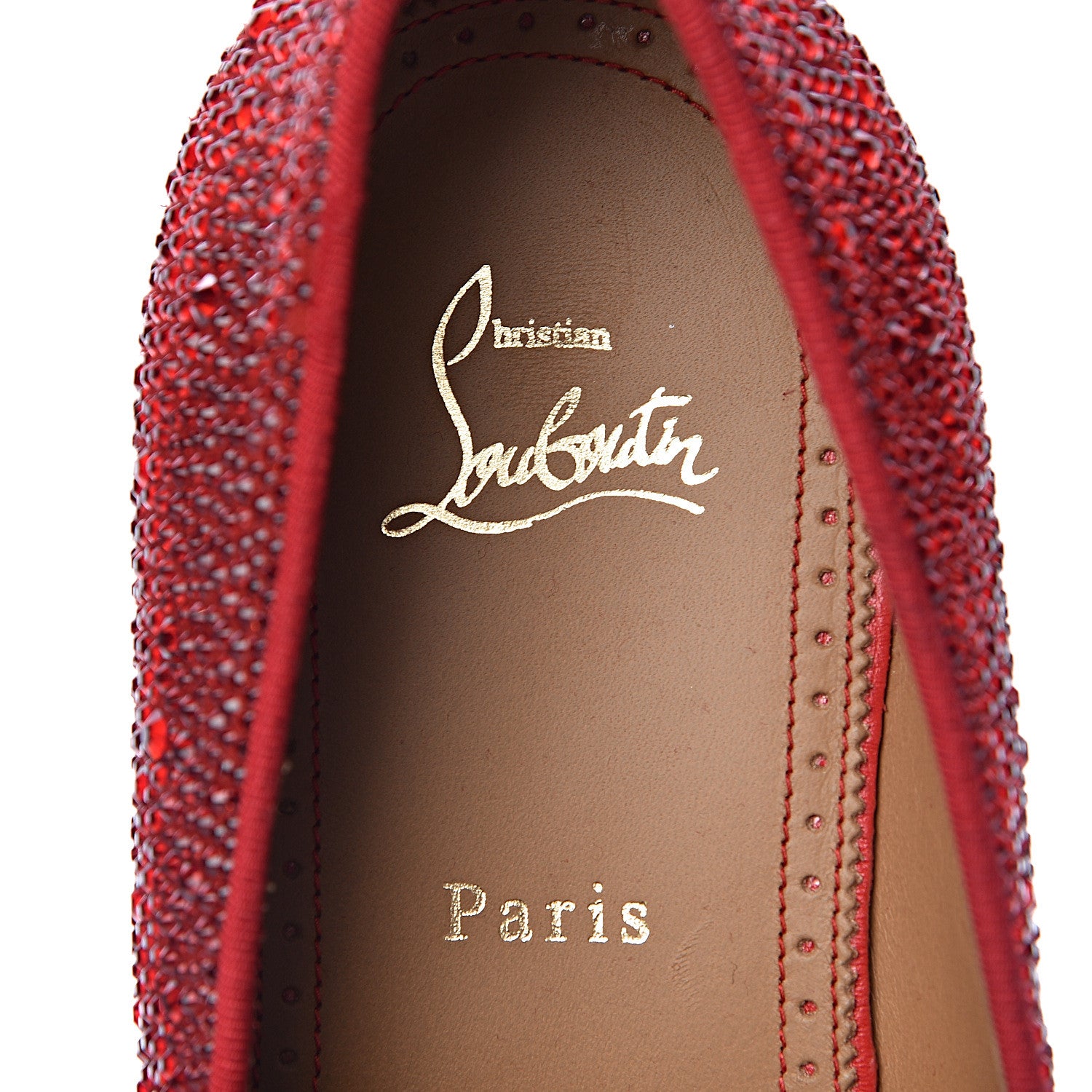 Christian Louboutin Strass Veau Velours Mens Dandelion Flat Loafers 42.5 Red 6 of 10