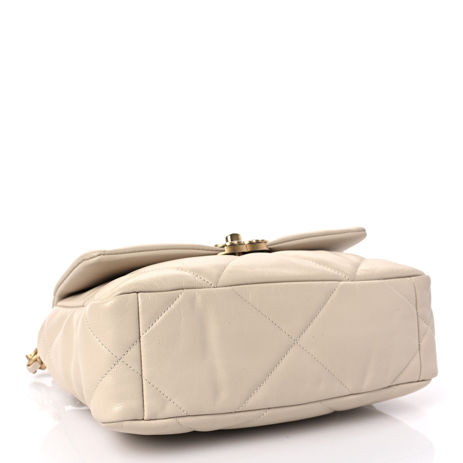 Chanel Lambskin Quilted Medium Chanel 19 Flap Light Beige 4 of 9