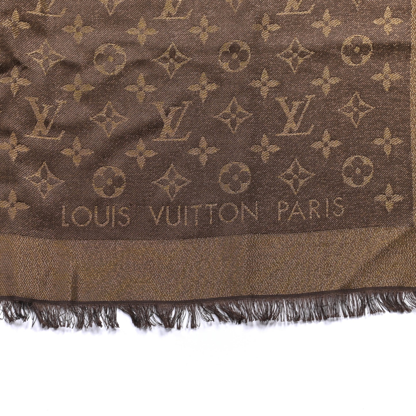 Silk Lurex Wool Shine Monogram Shawl