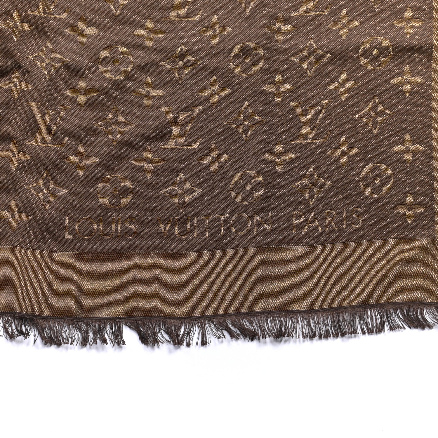 Louis Vuitton Silk Lurex Wool Shine Monogram Shawl 3 of 4