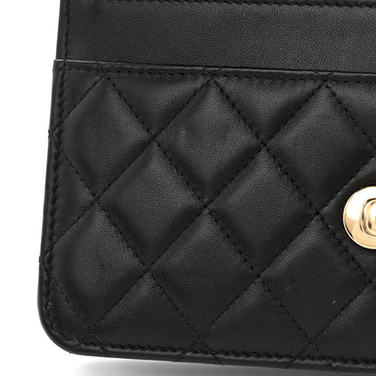Chanel Lambskin Quilted Trendy CC Wallet On Chain WOC Black 15 of 16