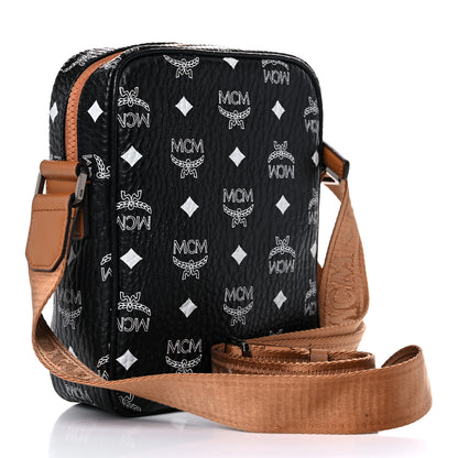 MCM Visetos Camera Crossbody Bag Black Cognac 3 of 17