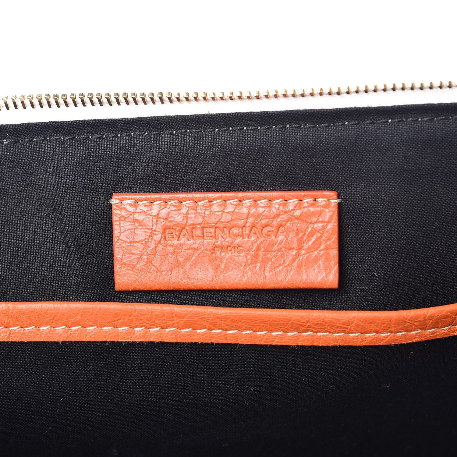 Balenciaga Agneau Floral Print Blanket Pouch Orange 6 of 9