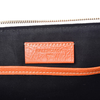 Balenciaga Agneau Floral Print Blanket Pouch Orange 6 of 9