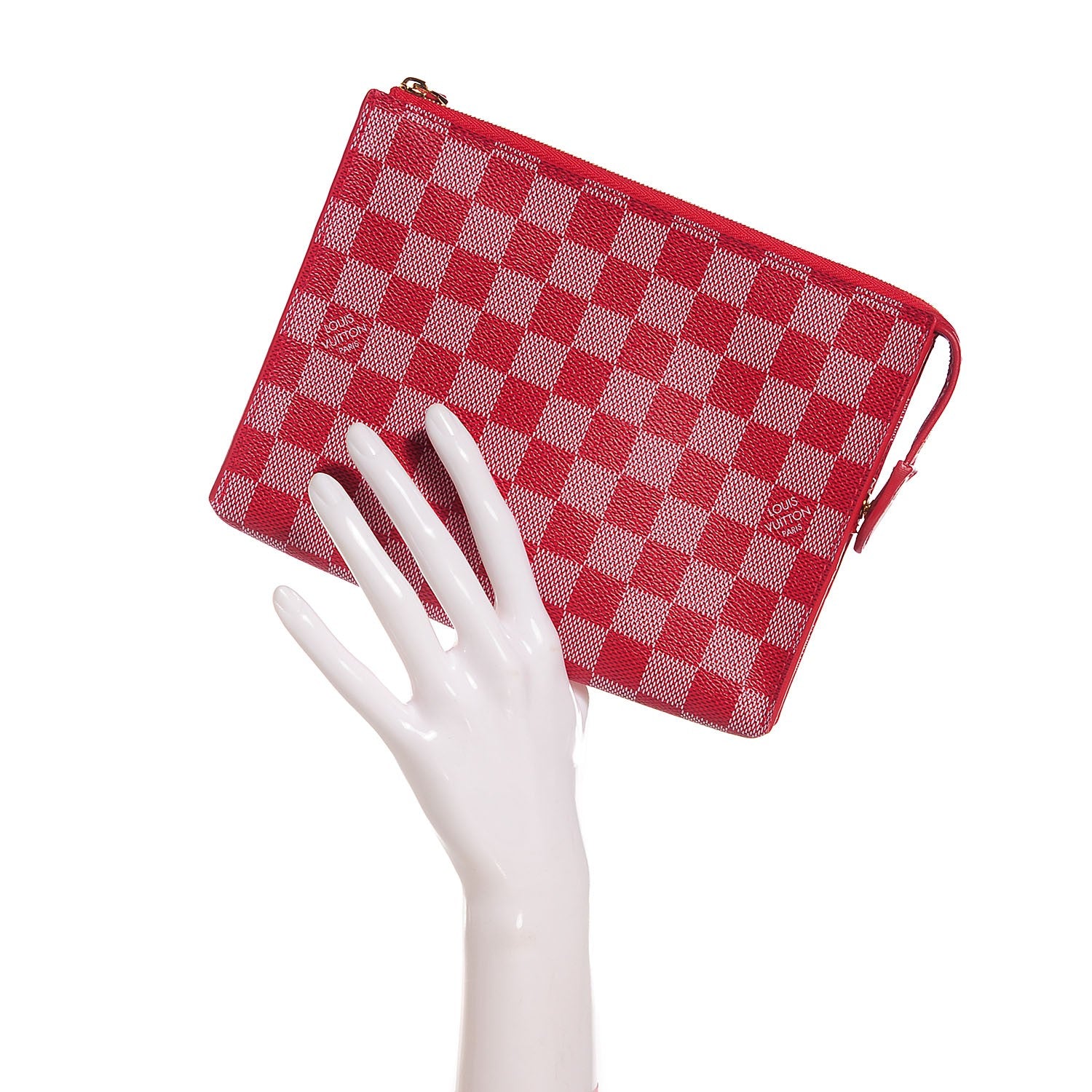 Louis Vuitton Damier Couleurs Element Clutch Carmine 2 of 8