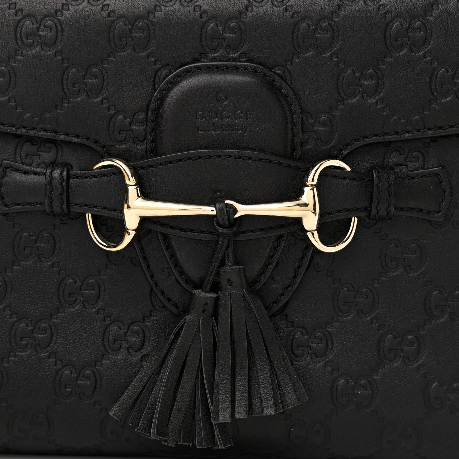 Gucci Microguccissima Medium Emily Chain Shoulder Bag Black 8 of 14
