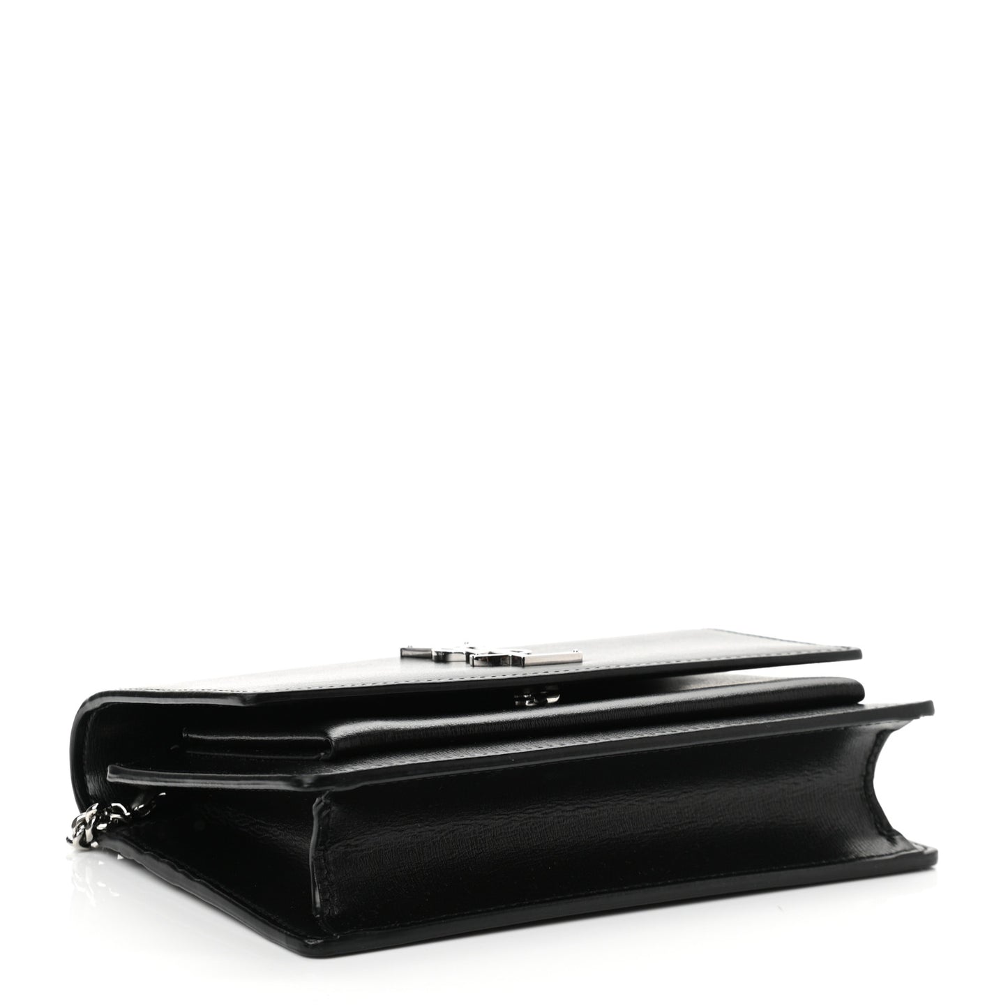 Calfskin Monogram Sunset Chain Wallet Black