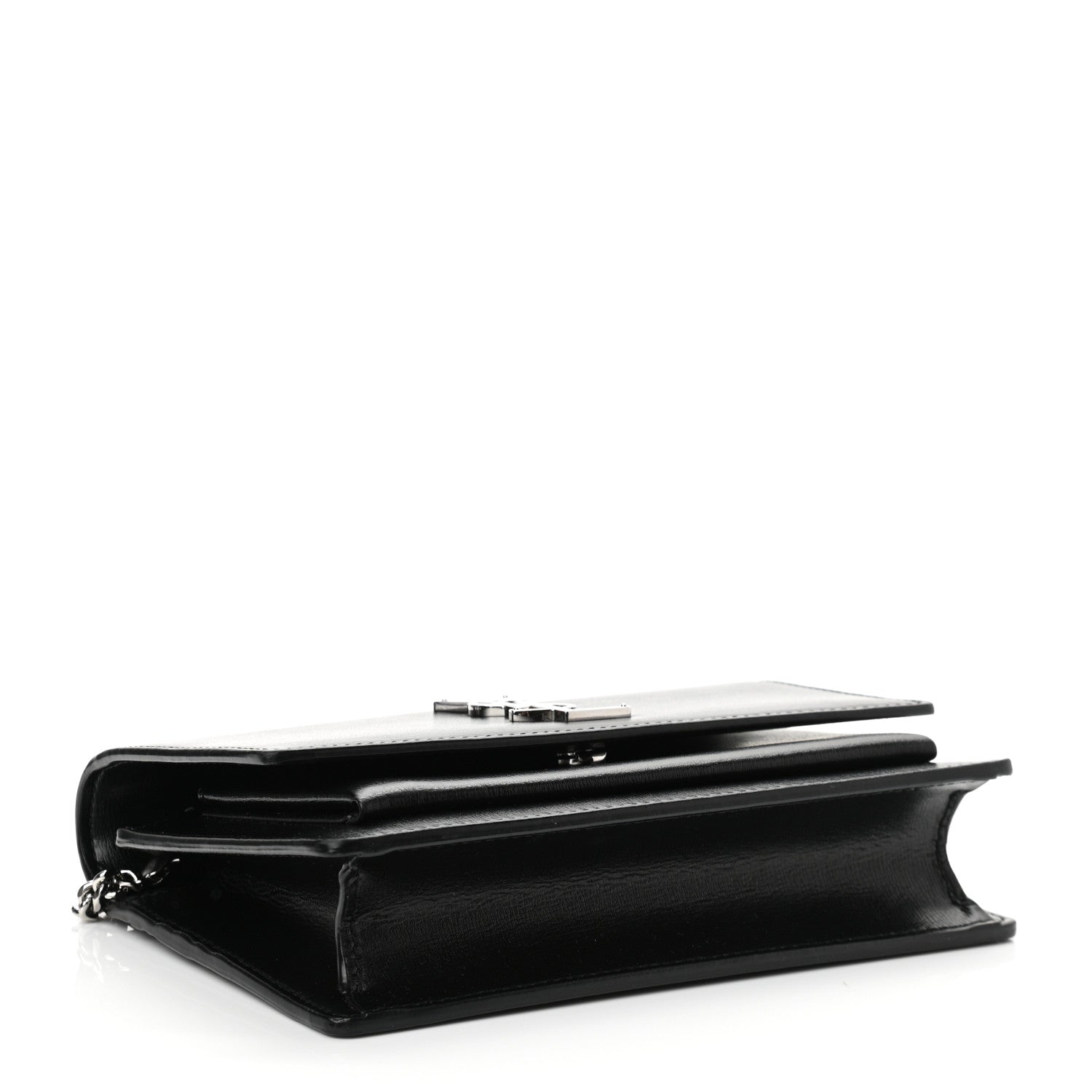 Saint Laurent Calfskin Monogram Sunset Chain Wallet Black 4 of 10