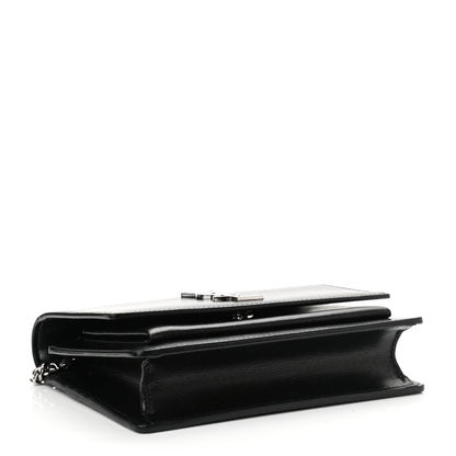 Saint Laurent Calfskin Monogram Sunset Chain Wallet Black 4 of 10