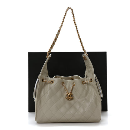 Chanel Caviar Quilted Small Chanel 25 Handbag Light Grey 11 of 11