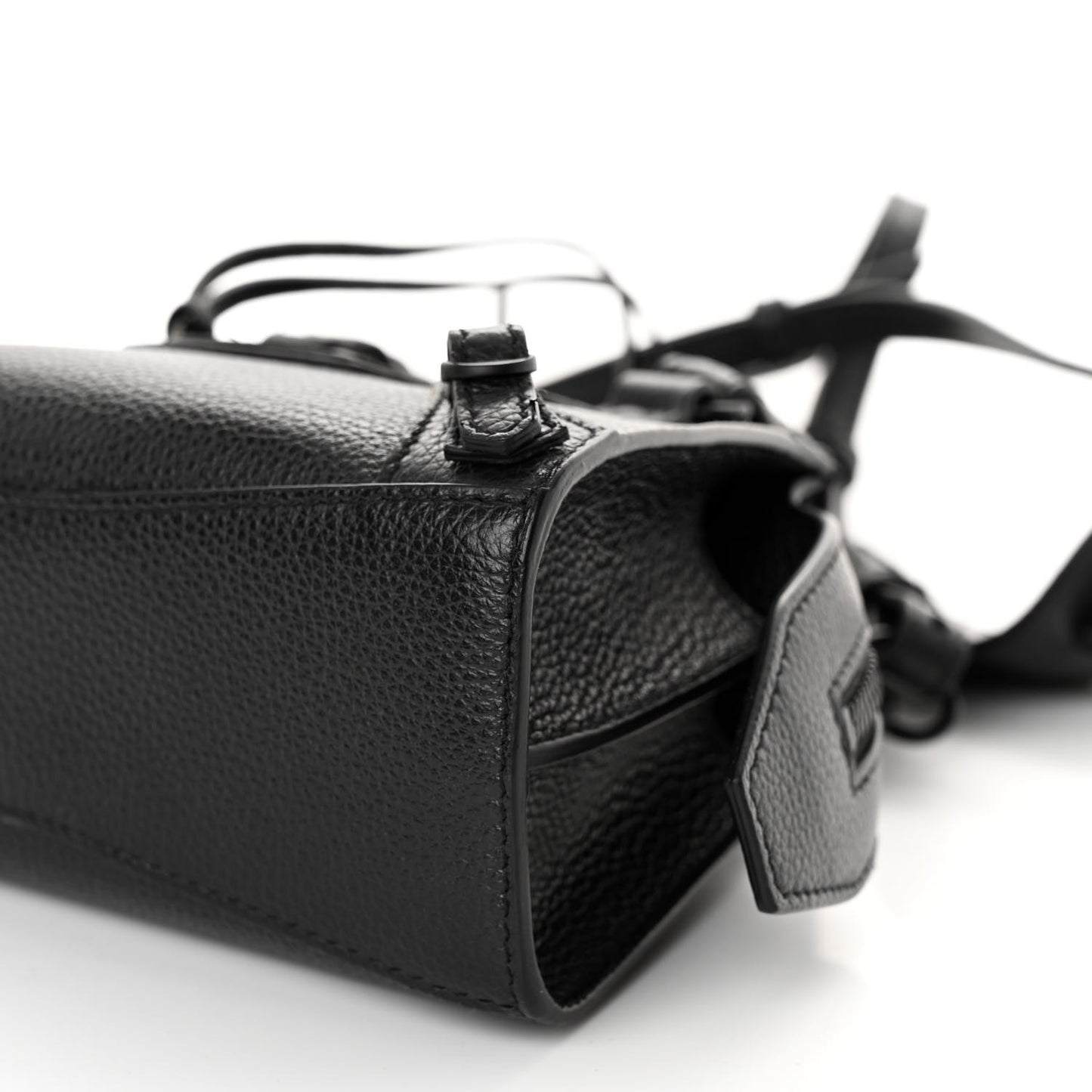 Grained Calfskin Neo Classic Black Hardware Nano City Crossbody Black