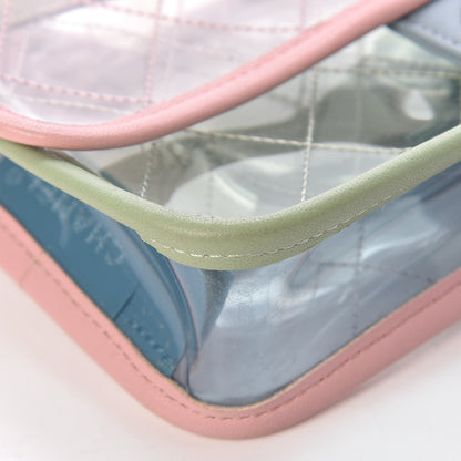 Chanel Lambskin PVC Quilted Mini Coco Splash Flap Blue Green 9 of 18
