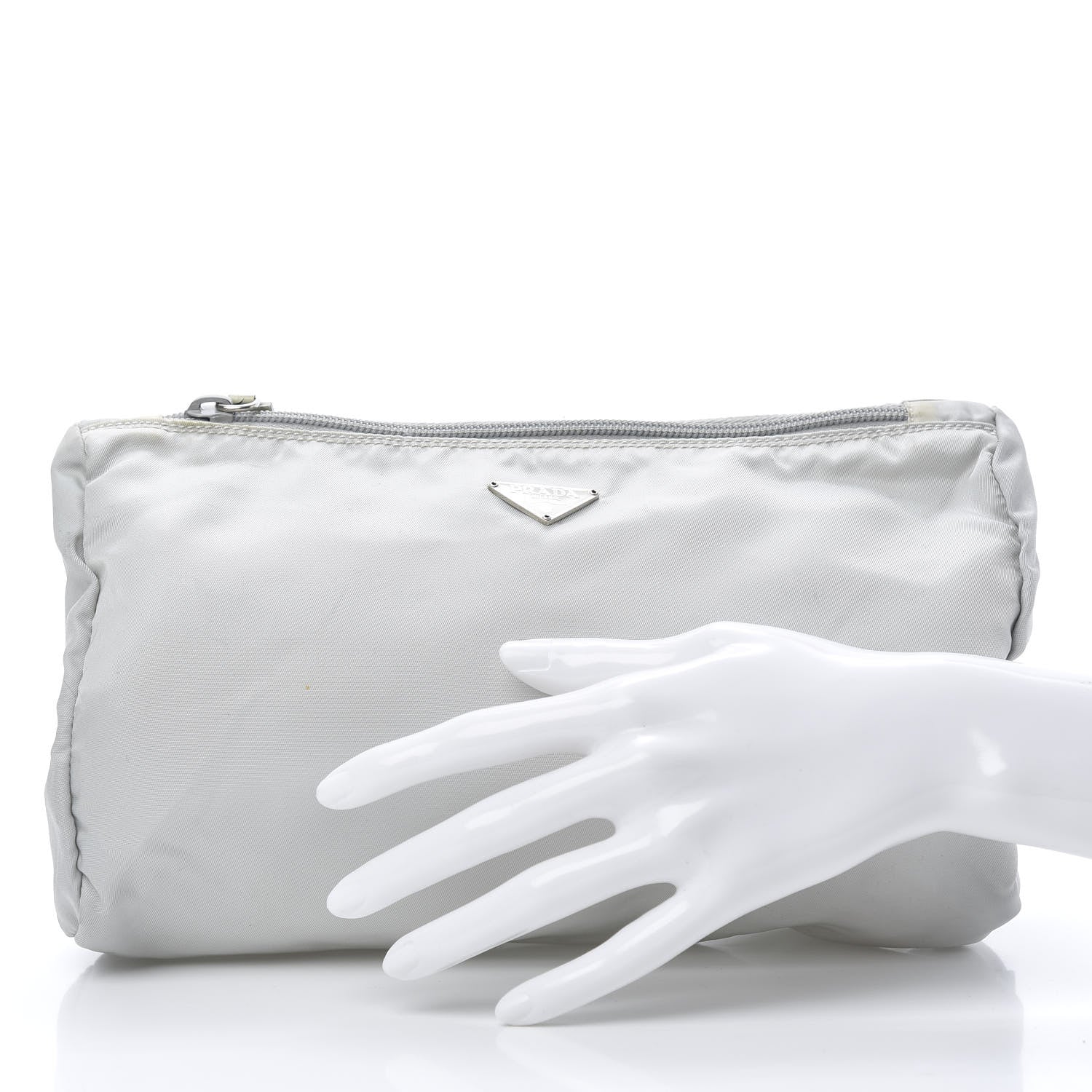 Prada Nylon Vela Cosmetic Pouch Cristallo 2 of 10