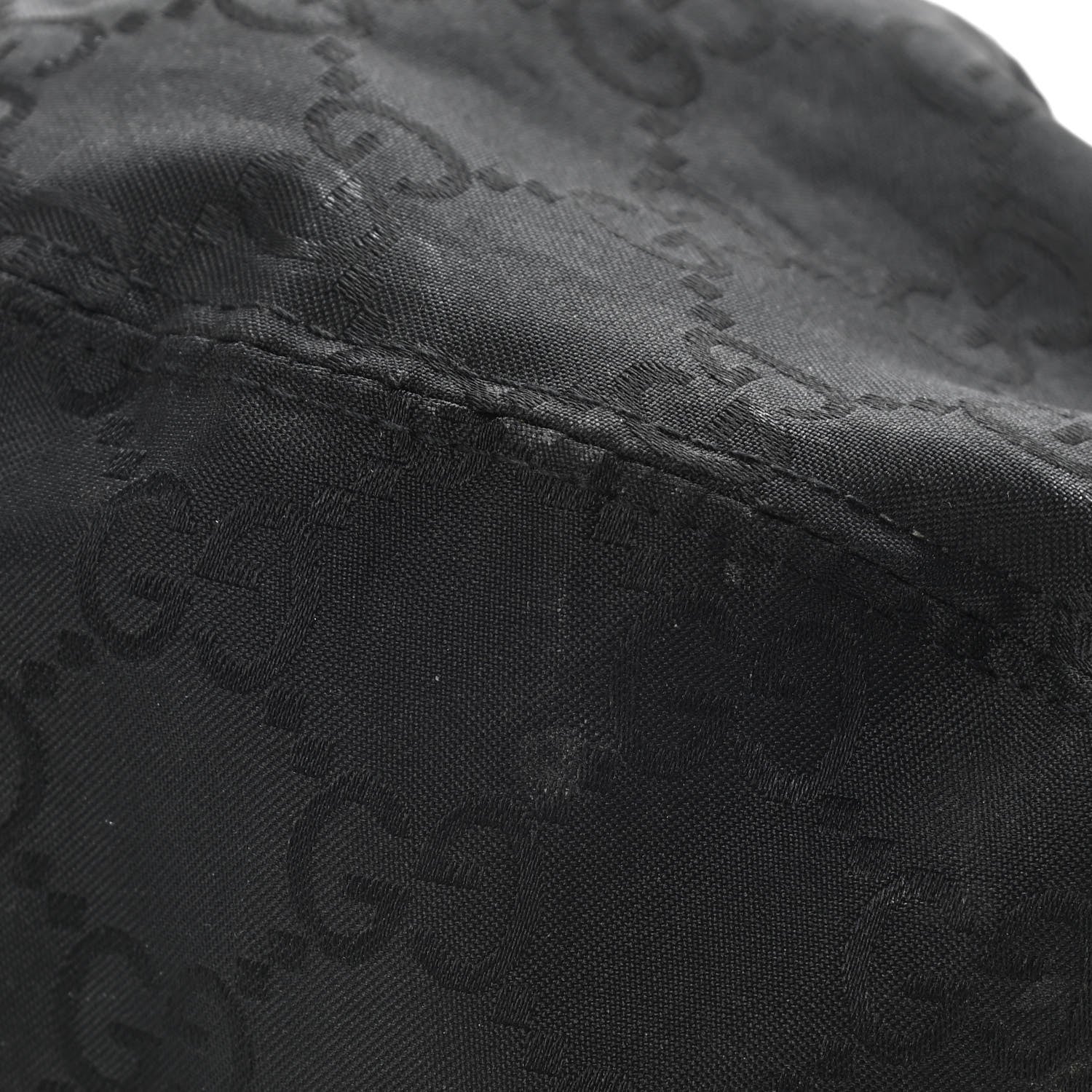 Gucci Nylon Lapin Fur Monogram Bucket Hat L Black 7 of 8