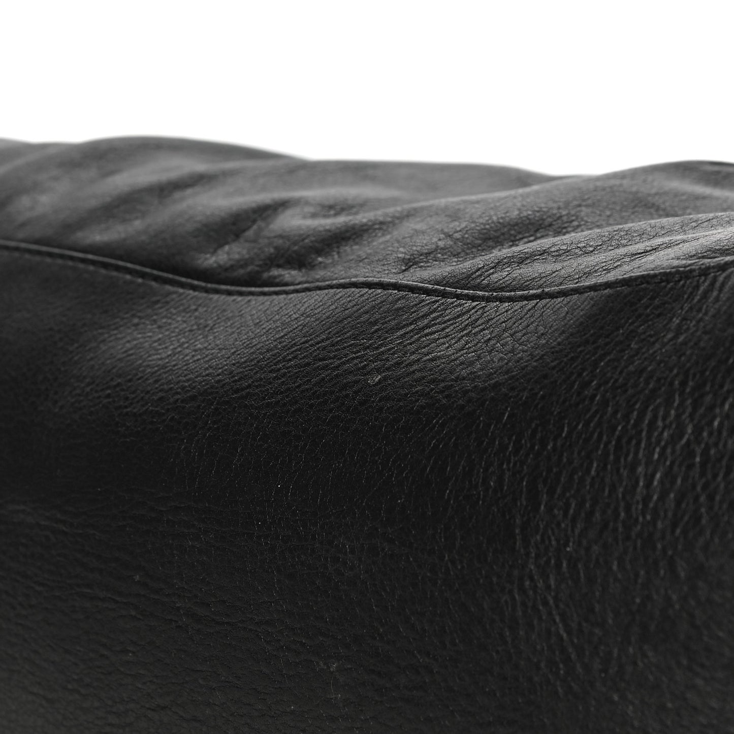Soft Calf Pleated Tote Black