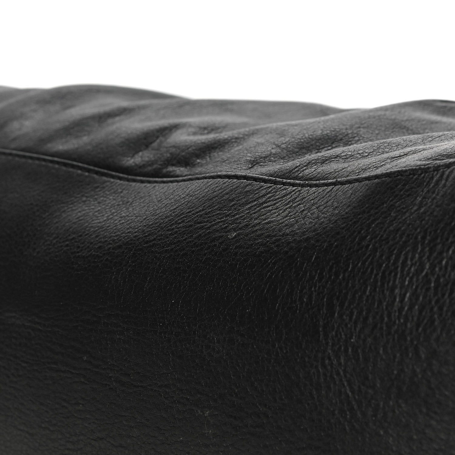 Prada Soft Calf Pleated Tote Black 20 of 21