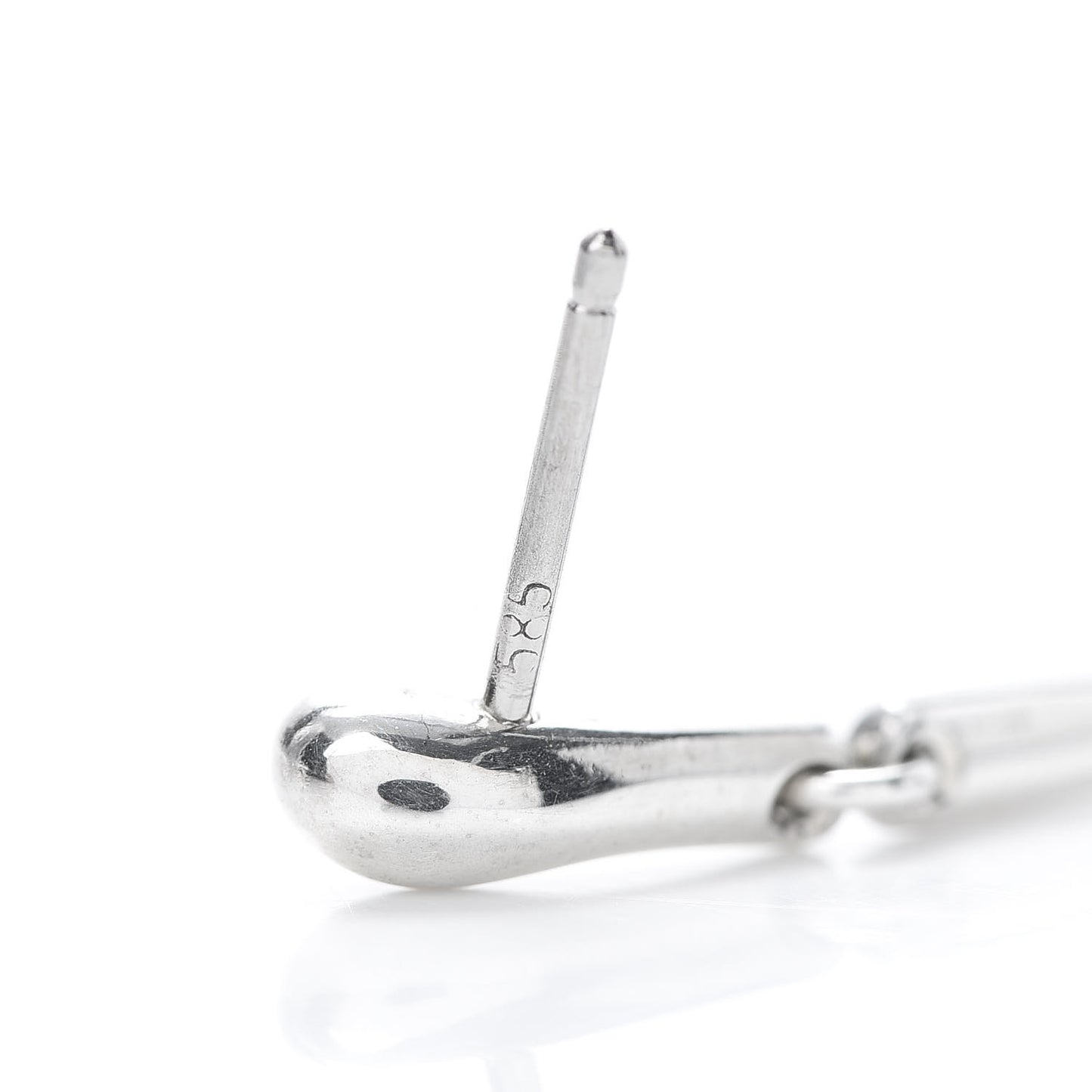 Sterling Silver Elsa Peretti Teardrop Link Earrings