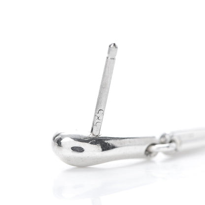 Tiffany Sterling Silver Elsa Peretti Teardrop Link Earrings 4 of 5