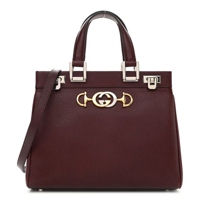 Gucci Grainy Calfskin Small Zumi Top Handle Bag Vintage Bordeaux 1 of 10