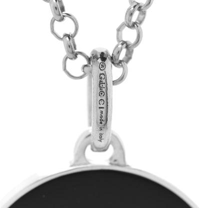 Gucci Sterling Silver Enamel Ghost Real Pendant Necklace 5 of 11