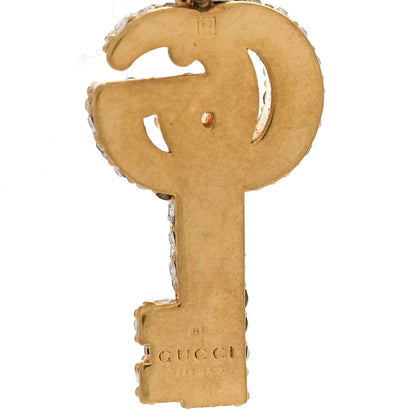 Gucci Crystal Key Pendant Necklace Gold 5 of 7