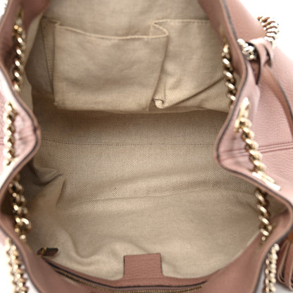 Gucci Pebbled Calfskin Medium Soho Chain Shoulder Bag Antique Rose 5 of 12