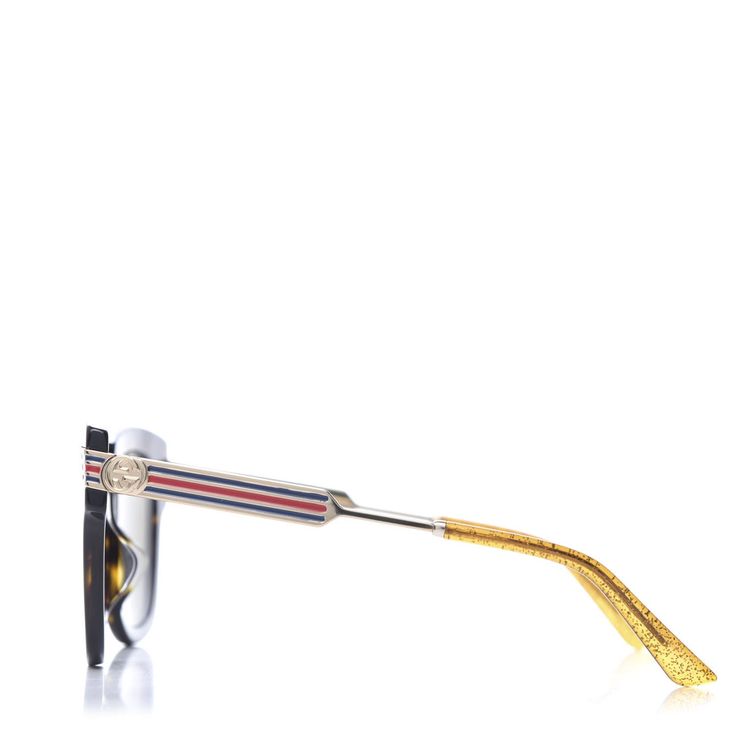 Gucci Acetate Square Frame Web GG0281SA Sunglasses Havana 2 of 8