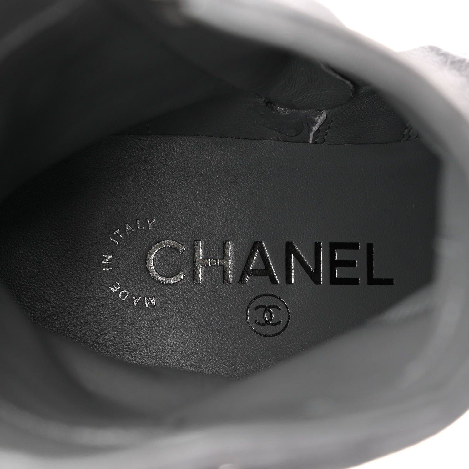 Chanel Suede Calfskin Cap Toe Short Boots 35 Dark Grey Black 7 of 10