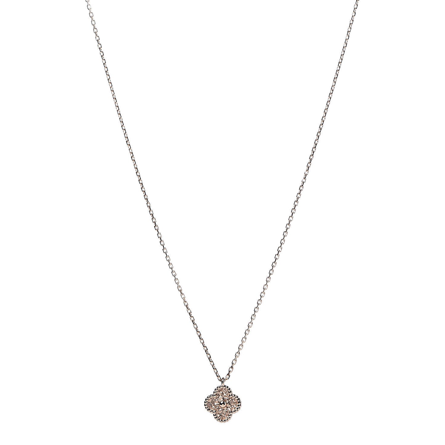 18K Rose Gold Sweet Alhambra Pendant Necklace