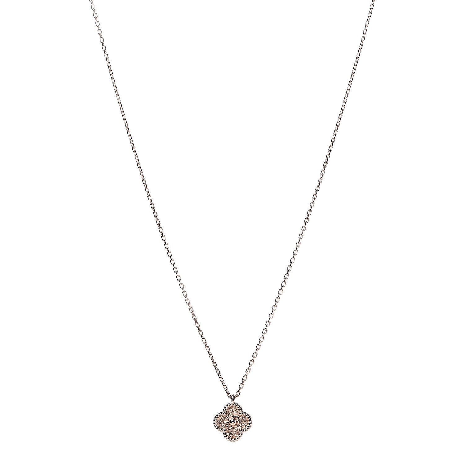 Van Cleef & Arpels 18K Rose Gold Sweet Alhambra Pendant Necklace 1 of 8