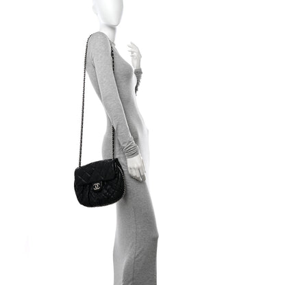 Chanel Washed Lambskin Quilted Medium Chain Around Flap Black 2 of 11