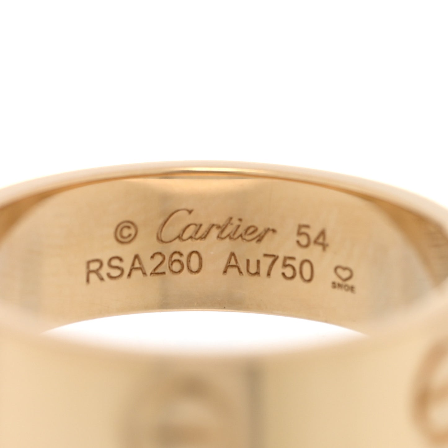 18K Yellow Gold 5.5mm LOVE Ring 54 7