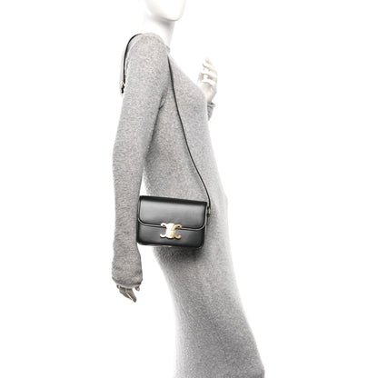 Celine Shiny Calfskin Teen Triomphe Black 2 of 10