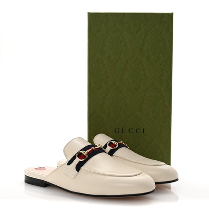 Gucci Malaga Kid Web Womens Princetown Slippers 38 Mystic White 10 of 10