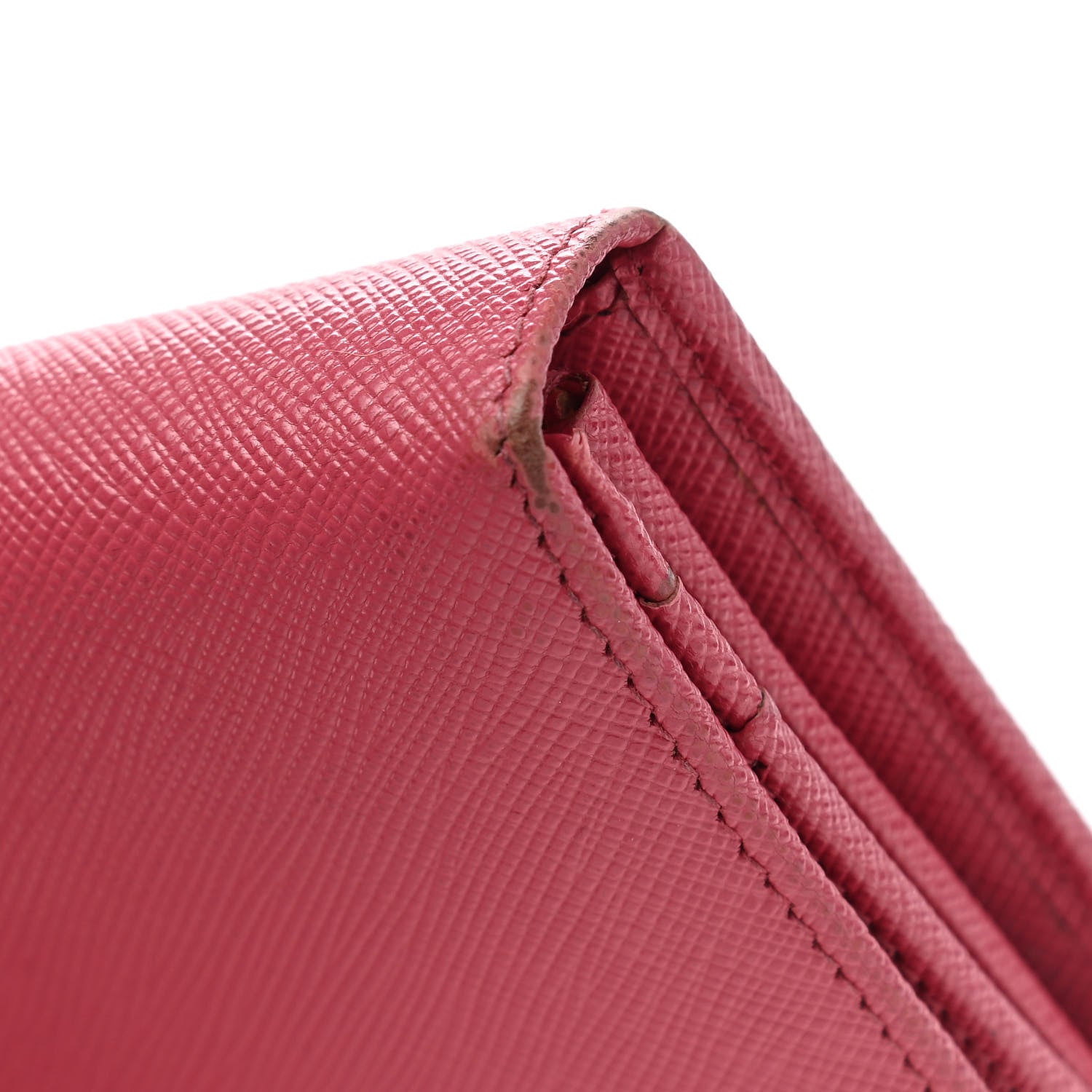 Prada Saffiano Metal Continental Flap Wallet Peonia 11 of 12