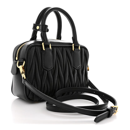 Miu Miu Nappa Matelasse Small Arcadie Black 3 of 9