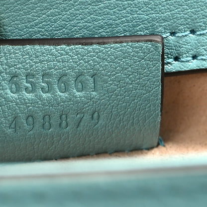 Gucci Wonka Grain Calfskin Mini Diana Tote Bag Dusty Azure Orange Fluo 7 of 11