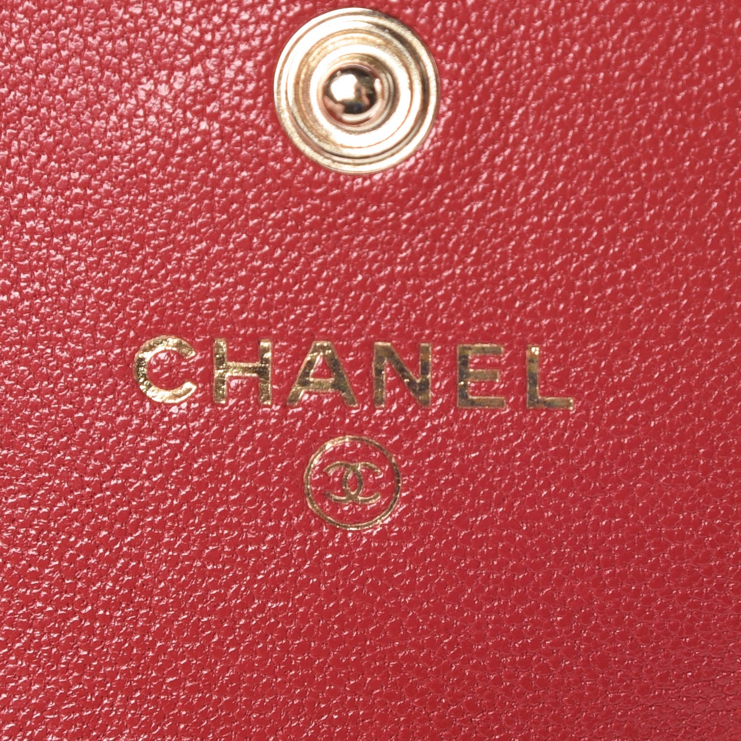 Sheepskin Quilted Vintage Mademoiselle Card Holder Red