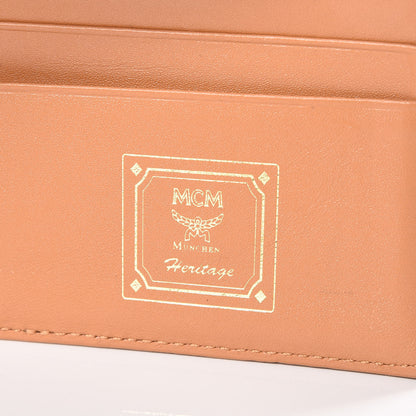 MCM Visetos Heritage Bi-Fold Money Clip Wallet Cognac 9 of 11