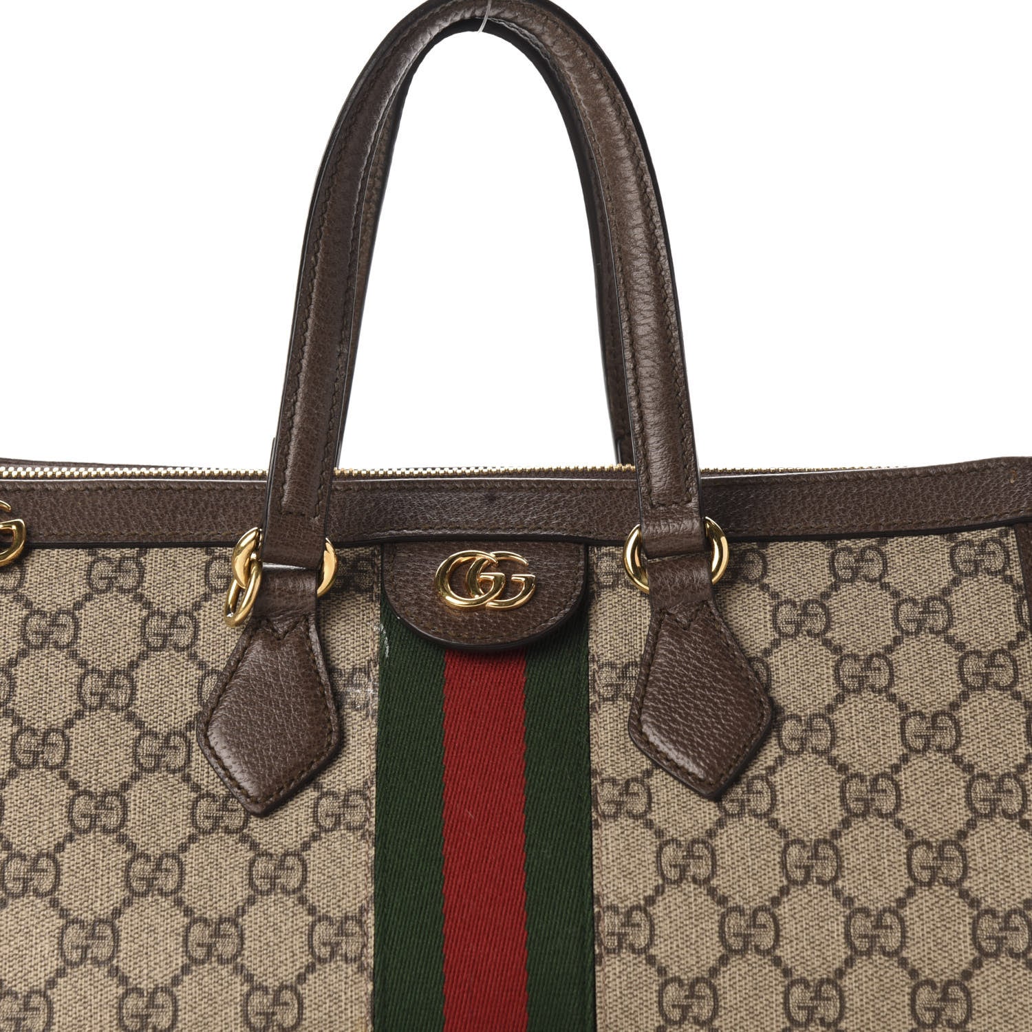 Gucci GG Supreme Monogram Web Medium Ophidia Tote Bag Brown 17 of 17