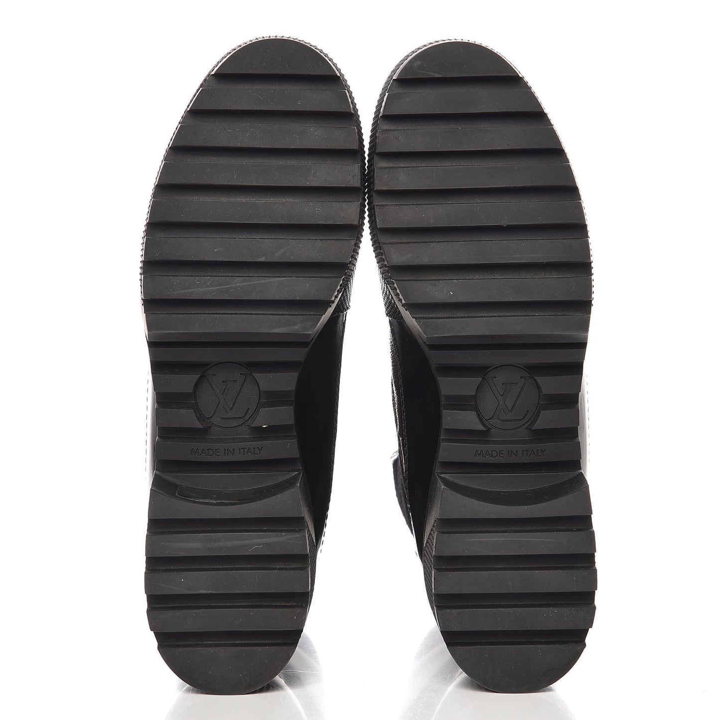 Suede Calfskin Monogram Checkpoint Platform Desert Boots 38 Black