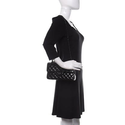 Chanel Shiny Crumpled Calfskin Quilted Small Incognito Double Flap 2 of 11