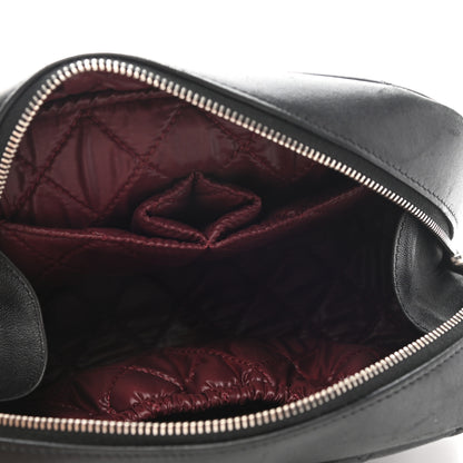 Chanel Lambskin Quilted Medium Curvy Pouch Cosmetic Case Black 5 of 10