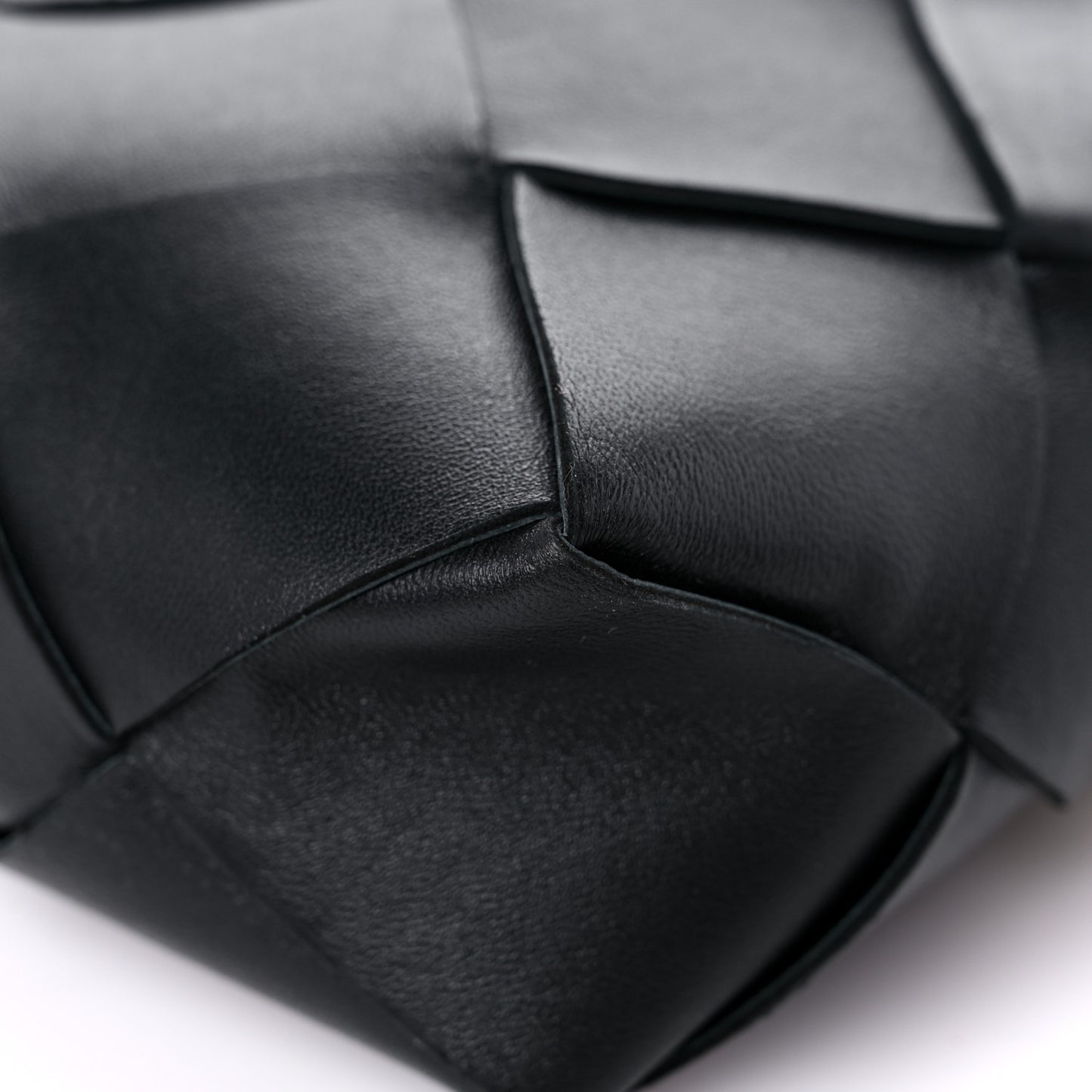 Lambskin Maxi Intrecciato Mini Cassette Camera Bag Black