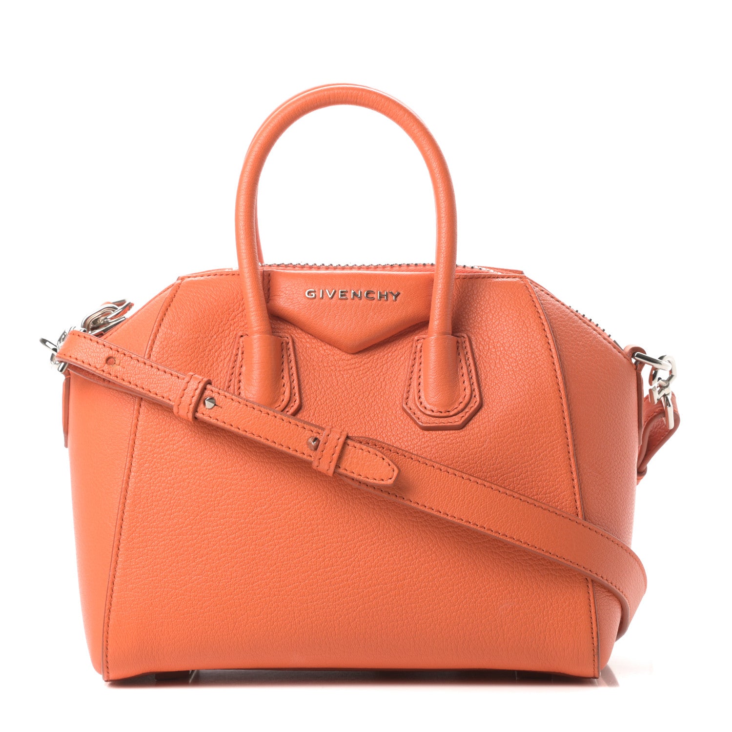 Givenchy Sugar Goatskin Mini Antigona Orange 1 of 12