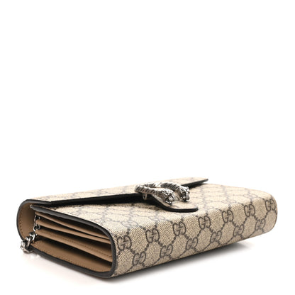 Gucci GG Supreme Monogram Mini Dionysus Chain Wallet Beige Taupe 4 of 9